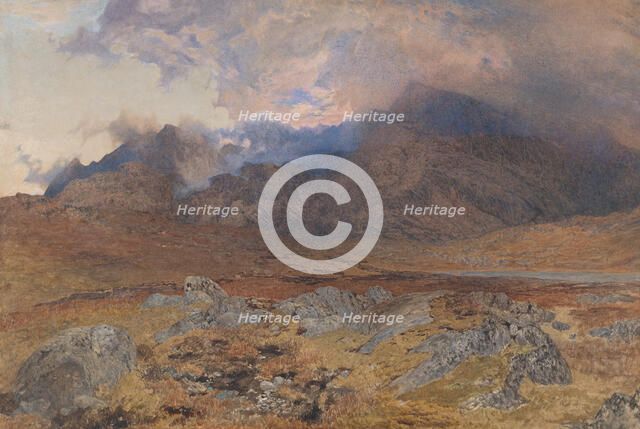 Snowdon, after an April Hailstorm [or Snowdon through Clearing Clouds], ca. 1857. Creator: Alfred William Hunt.