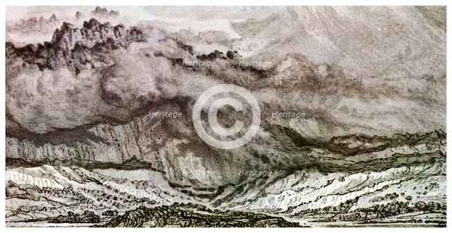 'Snowdon, an Approaching Storm', 1853 (1956). Artist: Unknown