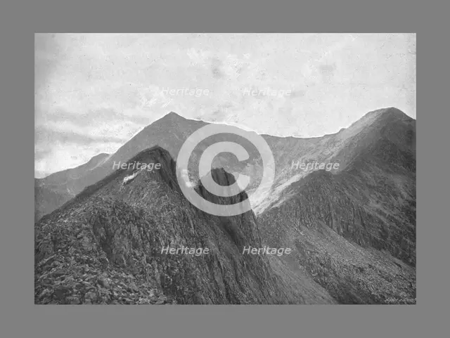 Snowdon and Crib-Goch, c1900. Artist: I Slater.