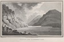 Snowdon from Llanberris Lake, from "Remarks on a Tour to North and South Wales, 1799. Creator: John Hill