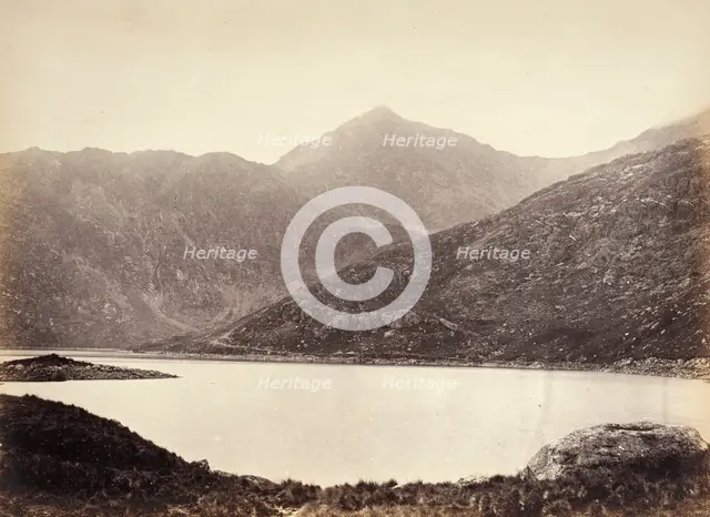 Snowdon, From Llyn Llydaw (528) (image 2 of 2), Printed 1860 circa. Creator: Francis Bedford.