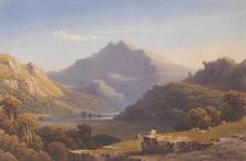 Snowdon from Llyn Nantlle, North Wales, 1832. Creator: George Fennel Robson