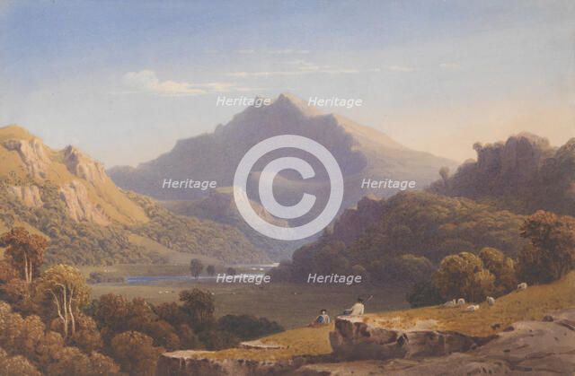 Snowdon from Llyn Nantlle, North Wales, 1832. Creator: George Fennel Robson.