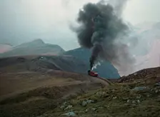 Snowdon mountain railway, from near the summit
