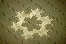 Snowflake crop circle near Alton Barnes, Wiltshire, 1997. Artist: EH/RCHME staff photographer
