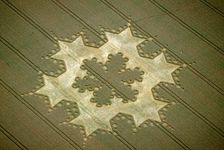 Snowflake crop circle near Alton Barnes, Wiltshire, 1997. Artist: EH/RCHME staff photographer