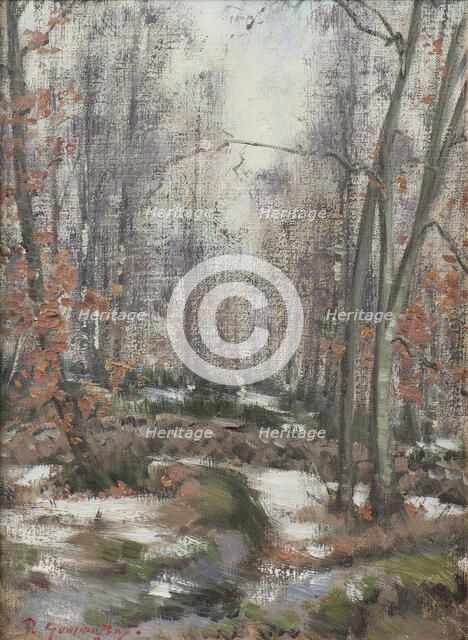 Snowless Winter. Motif from Skåne, late 19th-early 20th century. Creator: Per Gummeson.