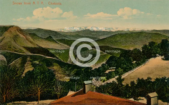 'Snows from A.T.A. Chakrata', c1938. Artist: Unknown.