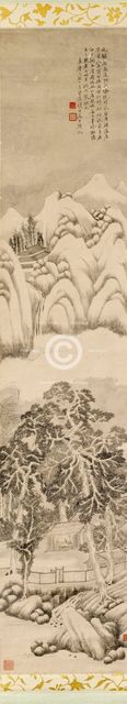 Snowy landscape, 1818. Creator: Qian Du.