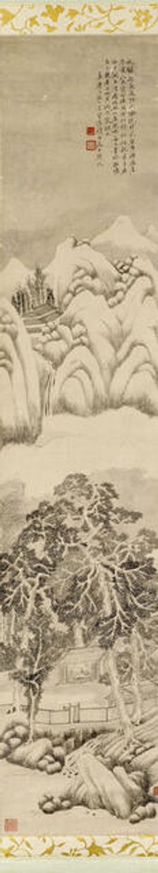 Snowy landscape, 1818. Creator: Qian Du