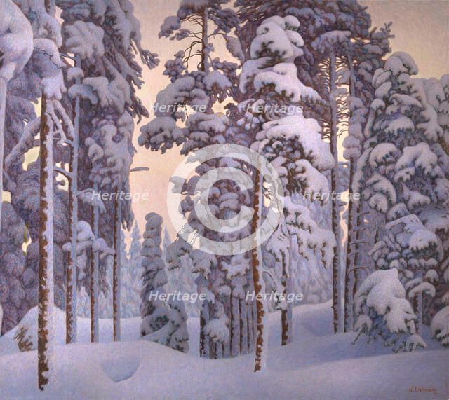 Snowy landscape, 1910. Creator: Werner, Hilding (1880-1944).