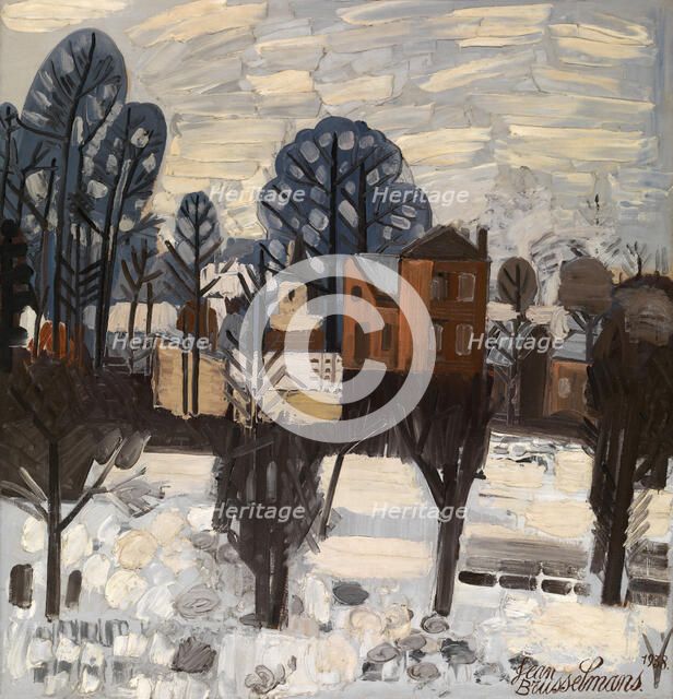 Snowy Landscape, 1938. Creator: Jean Brusselmans.
