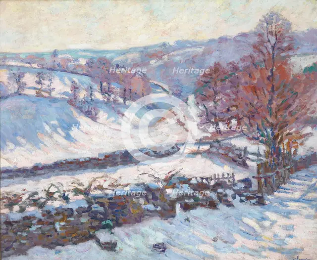 Snowy Landscape at Crozant. Artist: Guillaumin, Jean-Baptiste Armand (1841-1927)