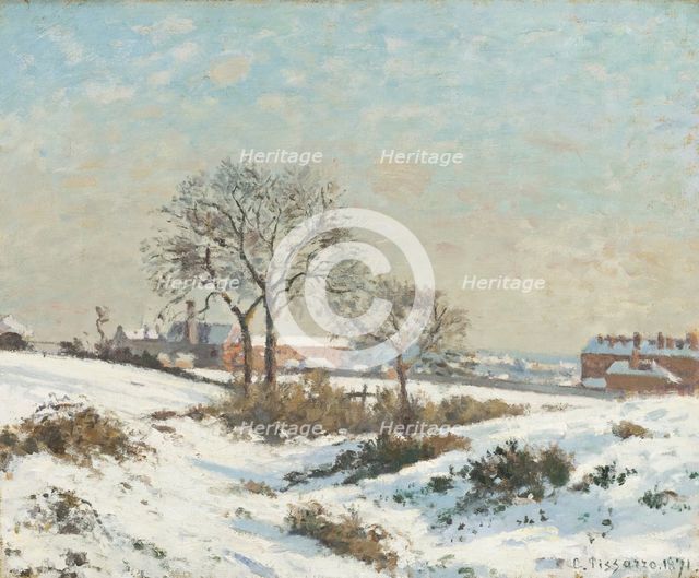 Snowy Landscape at South Norwood, 1871. Creator: Camille Pissarro.