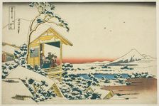 Snowy Morning from Koishikawa (Koishikawa yuki no ashita), from the series "Thirty..., c. 1830/33. Creator: Hokusai