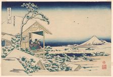 Snowy Morning from Koishikawa (Koishikawa yuki no ashita), from the series "Thirty..., c. 1830/33. Creator: Hokusai