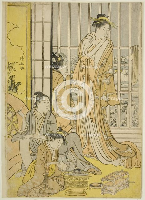 Snowy Morning in the Pleasure Quarters (Seiro yuki no ashita), c. 1789. Creator: Torii Kiyonaga.