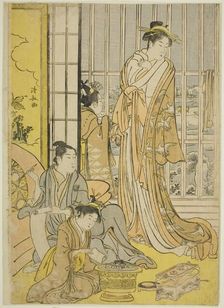 Snowy Morning in the Pleasure Quarters (Seiro yuki no ashita), c. 1789. Creator: Torii Kiyonaga
