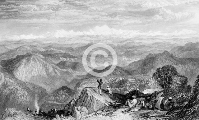 'Snowy Range, from Tyne or Marna', 1838. Creator: George Francis White.
