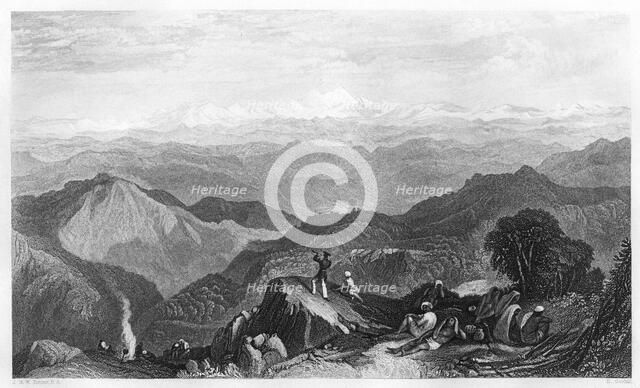 Snowy Range, India, c1860.Artist: E Goodall