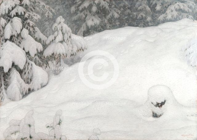 Snow, 1900. Creator: Fjaestad, Gustaf (1868-1948).