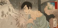 Snow: The Actor Onoe Baiko, c1890. Creator: Tsukioka Yoshitoshi