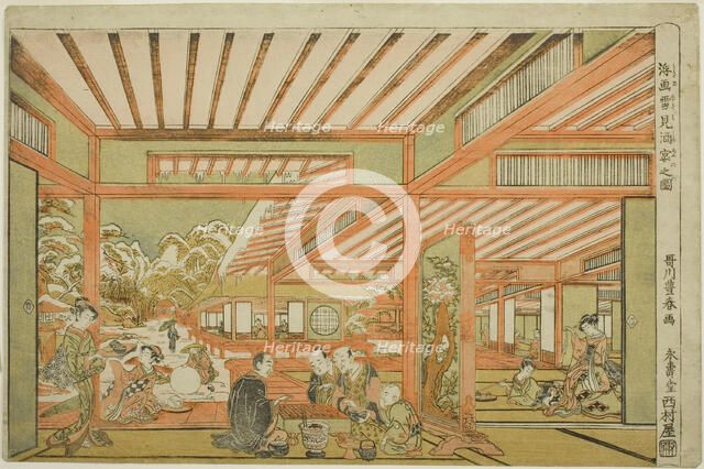 Snow-Viewing Entertainment, c. 1771. Creator: Utagawa Toyoharu.