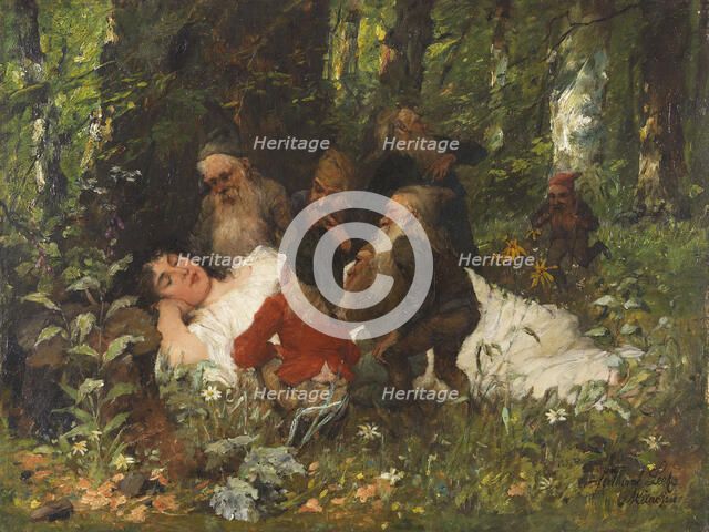 Snow White, c. 1890. Creator: Leeke, Ferdinand (1859-1937).