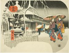 Snow (Yuki), from the series "Famous Places of Edo (Edo meisho)", c. 1849/52. Creator: Ando Hiroshige