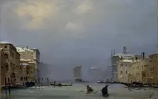Snow and fog on the Grand canal, c. 1840