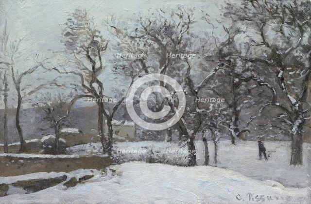 Snow at Louveciennes, c. 1870. Creator: Camille Pissarro.