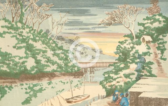 Snow at Ochanomizu, 1880. Creator: Kobayashi Kiyochika.