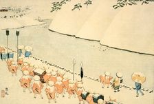 Snow at Soto-Sakurada, Kasumigaseki, c1884. Creator: Kobayashi Kiyochika