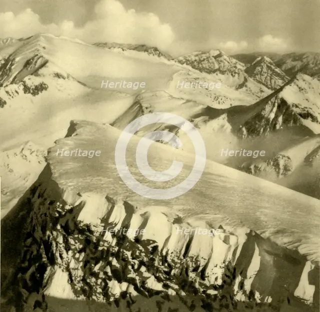 Snow-covered mountains, Bad Hofgastein, Austria, c1935.  Creator: Unknown.
