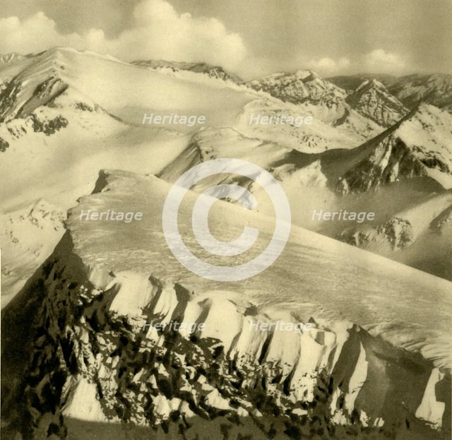 Snow-covered mountains, Bad Hofgastein, Austria, c1935.  Creator: Unknown.