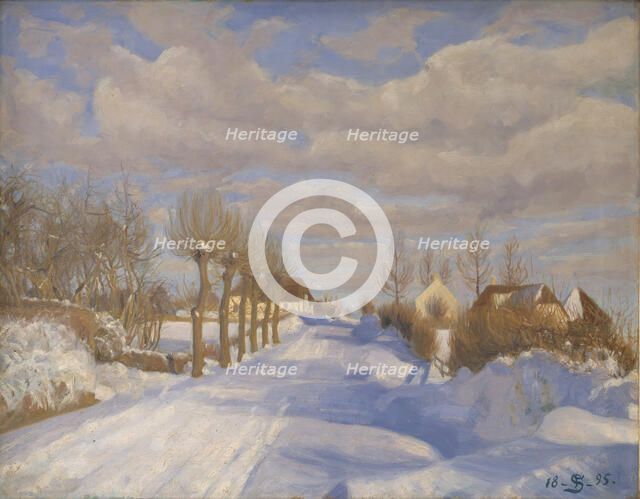 Snow-Covered Highroad in the Sunshine, 1895. Creator: Fritz Syberg.