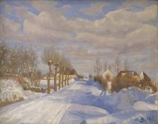 Snow-Covered Highroad in the Sunshine, 1895. Creator: Fritz Syberg