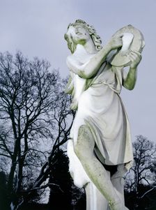 Snow covered statue at Wrest Park, Silsoe, Bedfordshire, 2010. Artist: Historic England Staff Photographer