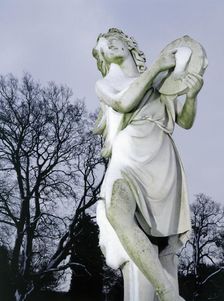 Snow covered statue at Wrest Park, Silsoe, Bedfordshire, 2010. Artist: Historic England Staff Photographer