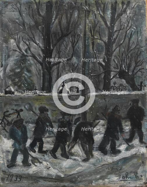 Snow-Clearing, 1933. Creator: John Christensen.