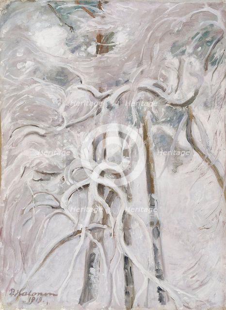 Snow-decked Pine, 1919. Creator: Pekka Halonen.