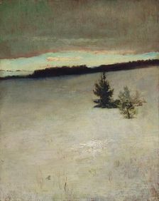 Snow Field, Morning, Roxbury, 1864. Creator: John La Farge