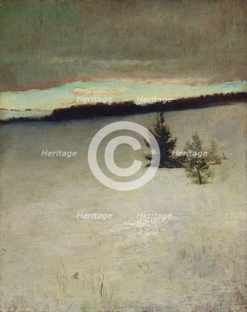Snow Field, Morning, Roxbury, 1864. Creator: John La Farge.