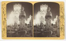 Snow figures and East front of Palace, night scene, 1886/88. Creator: Henry Hamilton Bennett