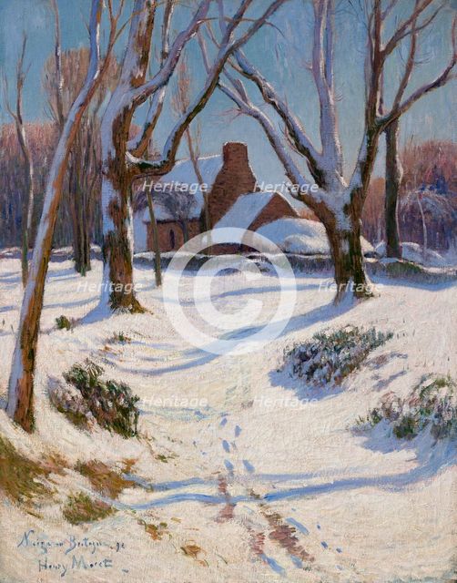 Snow in Brittany, 1892. Creator: Moret, Henry (1856-1913).