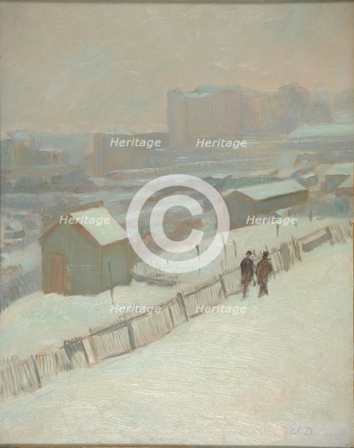 Snow in Montmartre, End of 19th cen.. Creator: Dulac, Charles-Marie (1865-1898).