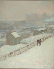 Snow in Montmartre, End of 19th cen.. Creator: Dulac, Charles-Marie (1865-1898)