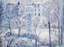 Snow In Russell Square, 1940. Creator: Stanislawa Karlowska