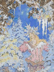 Snow Maiden. Costume design for the opera "Snow Maiden" by N. Rimsky-Korsakov. Creator: Korovin, Konstantin Alexeyevich (1861-1939)