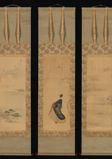 Snow, Moon, and Cherry Blossoms (Yoshiwara in Three Seasons), early 19th century. Creator: Hosoda Eishi